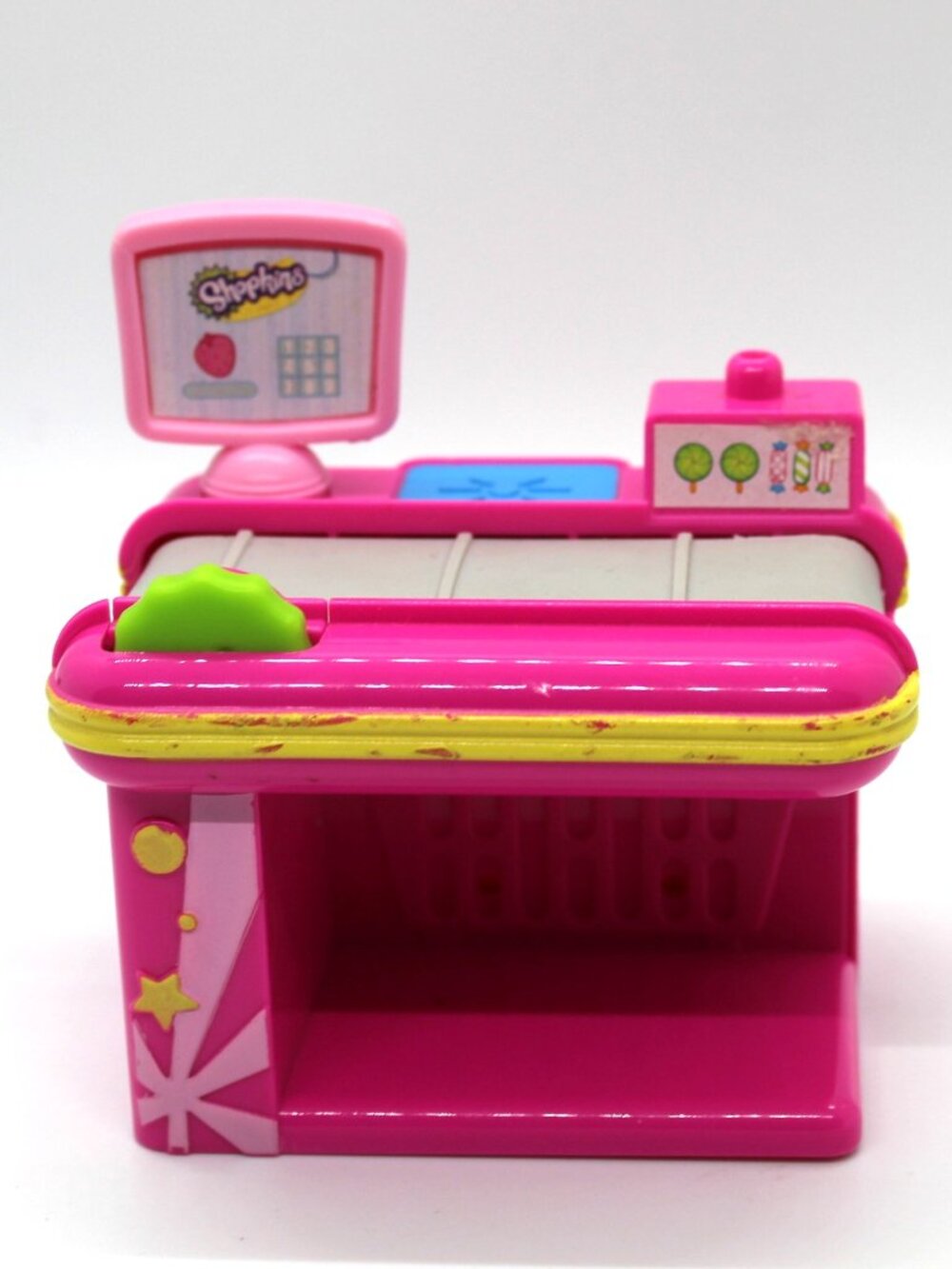 Shopkins Small Scan Mart Check Out Counter w/ Working Conveyor Belt Pretend Play